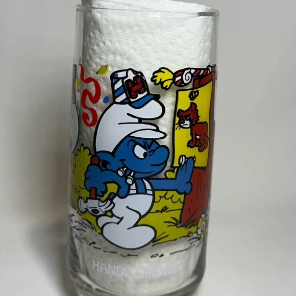 Vintage Smurf Glasses from 1982-1983, lot of 13 - Picture 6 of 16